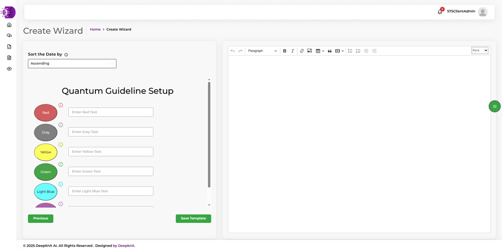 Template Creation