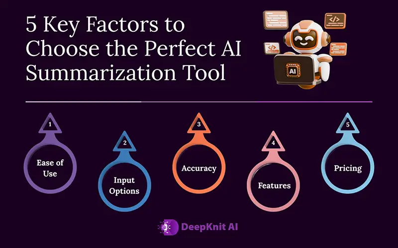 5 Key Factors to Choose the Perfect AI Summarization Tool